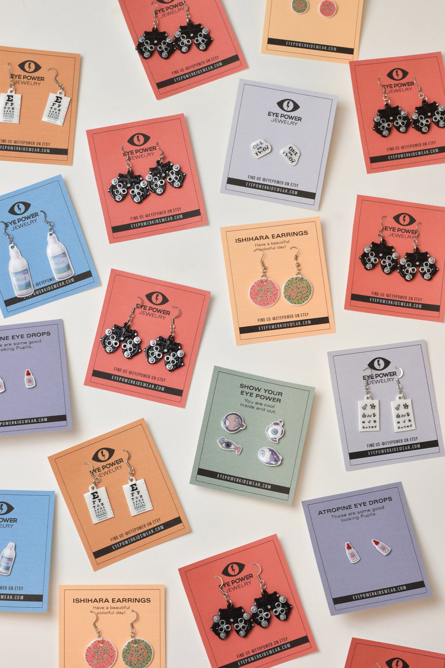 Eye Chart Earrings, Allen Eye Chart Jewelry