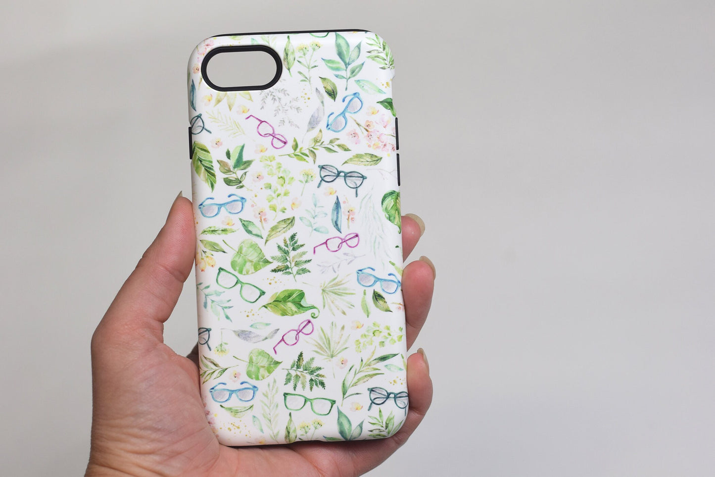 Plant and glasses Optometry phone case, glasses phone case, eye glasses phone case, optometrist, Optometry gift, OD, Glasses gift, Eye Power