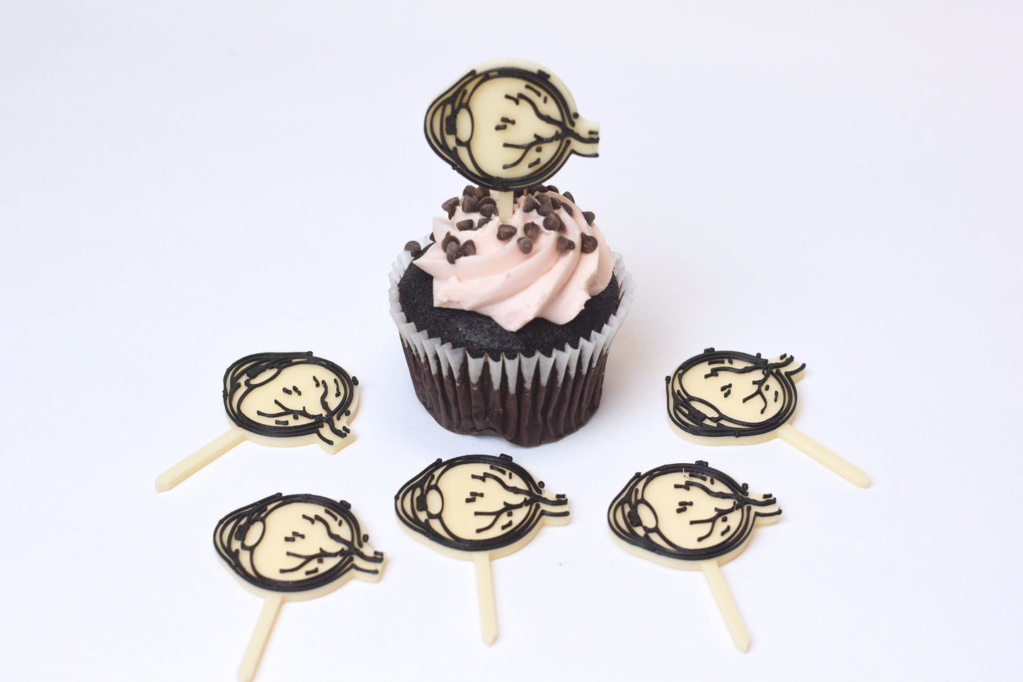 Eye anatomy Cupcake toppers, Optometry gift, Optometrist, Eye doctor, doctor cupcake topper, eye cupcake topper, graduation