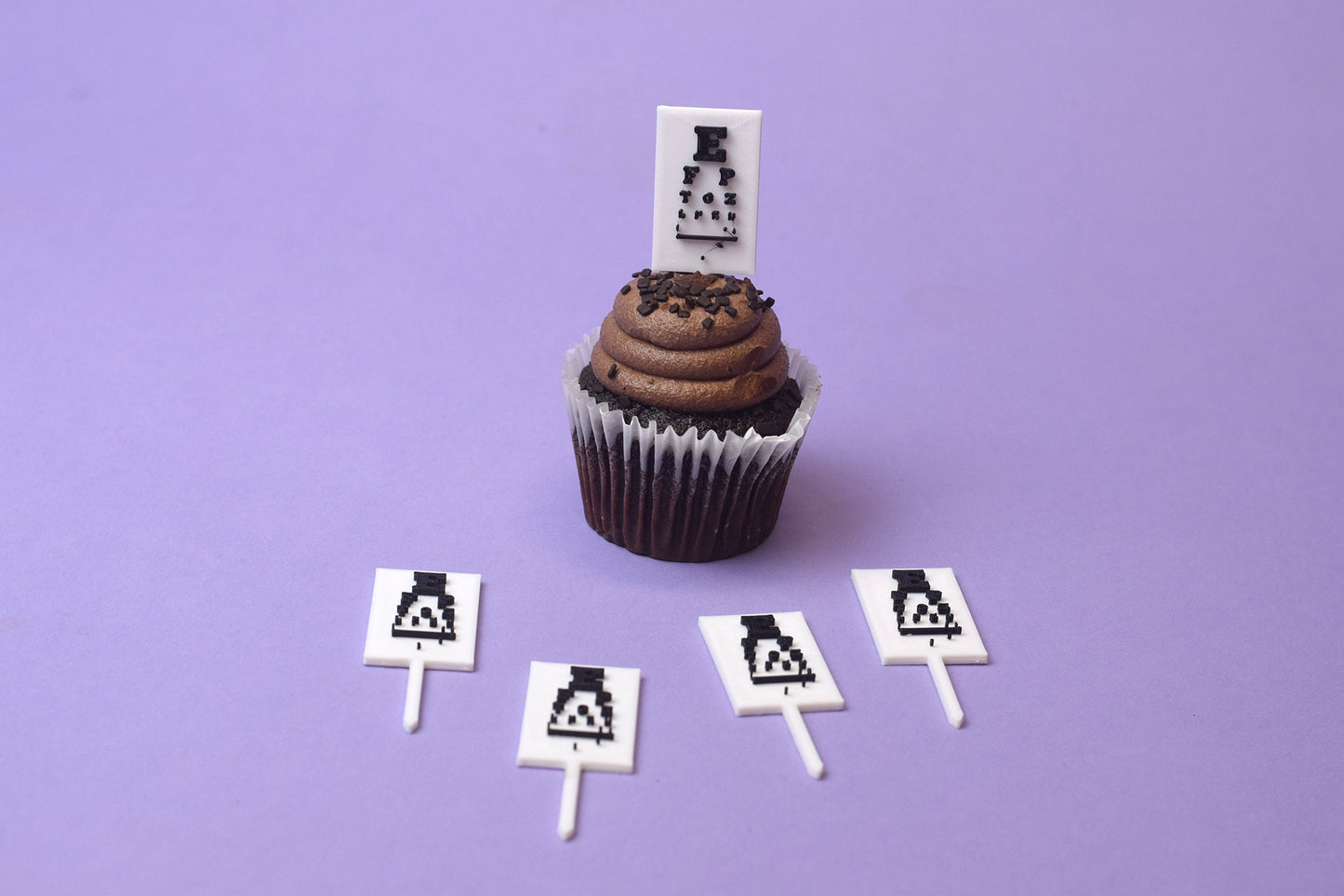 Eye chart Cupcake toppers, Optometry gift, Optometrist, Eye doctor, doctor cupcake topper, Optometry cupcake topper, graduation, Eye Power
