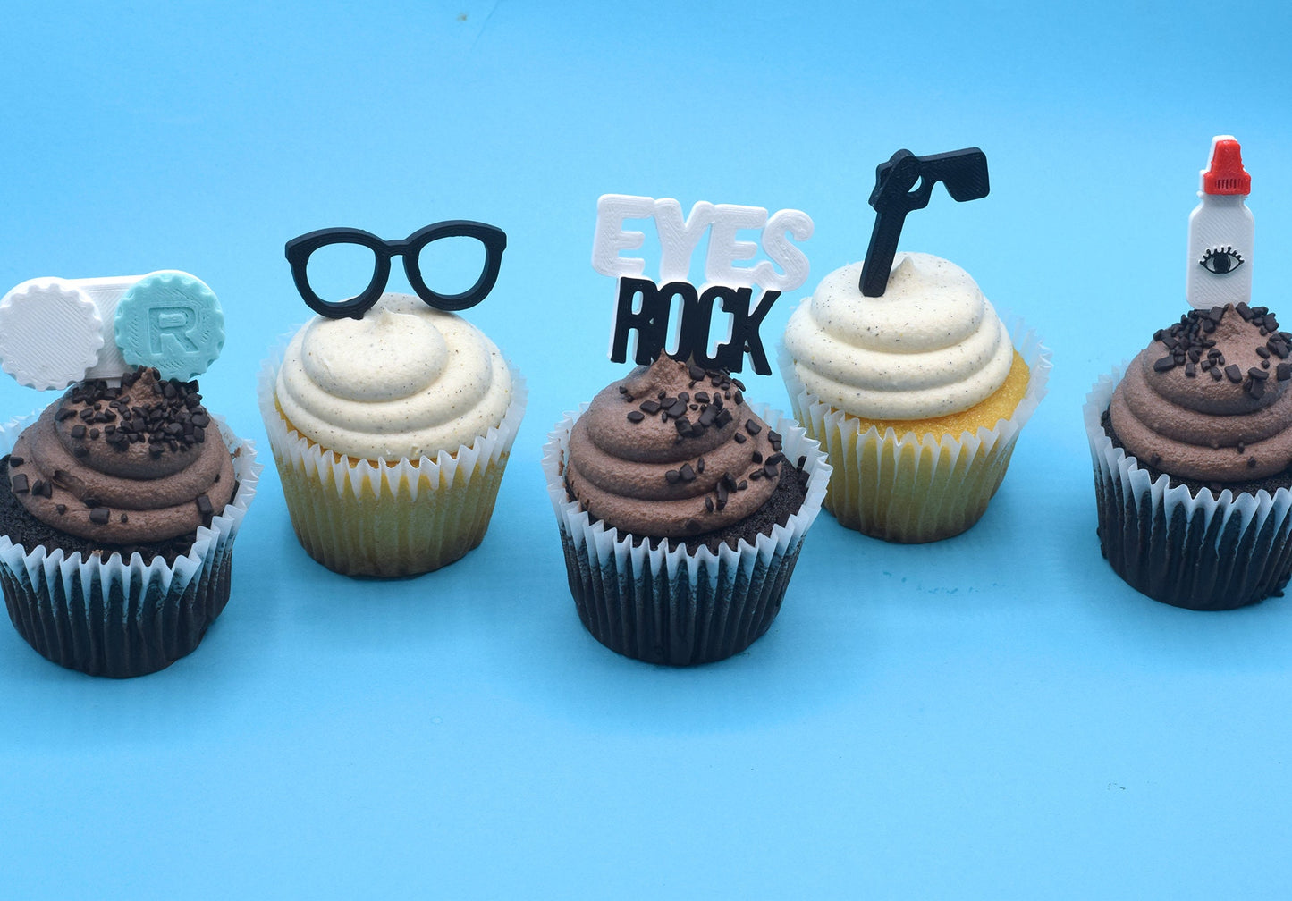 Optometry Cupcake toppers, Optometry gift, Optometrist, Eye doctor, doctor cupcake topper, eye cupcake topper, contact case eye doctor party