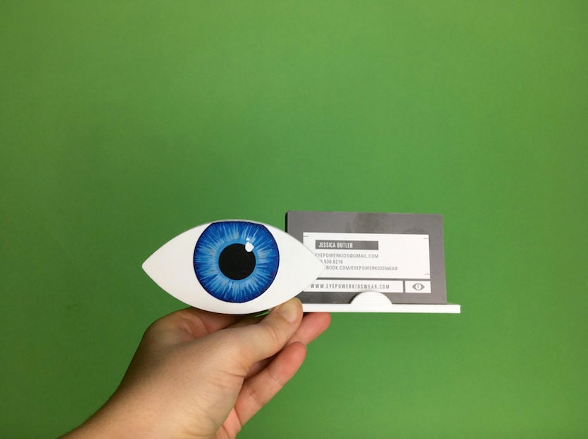 Eye Business card holder eye gift optometry gift optometrist eyeball hand painted eye optometrist business card holder eye doctor eye power