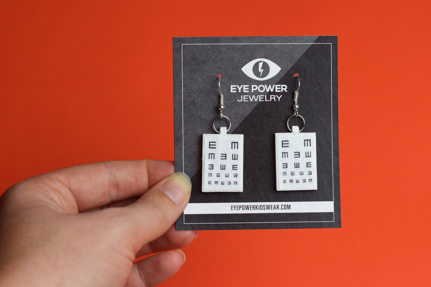 Tumbling E Chart Earrings, Optometry Earrings, Eye chart Earrings