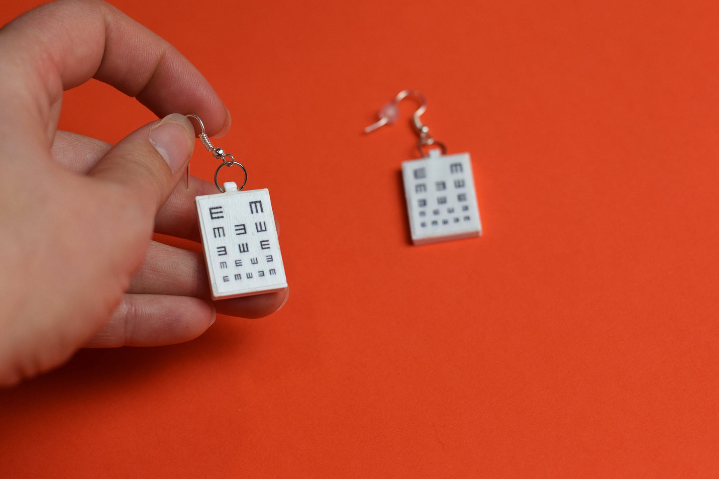 Tumbling E Chart Earrings, Optometry Earrings, Eye chart Earrings