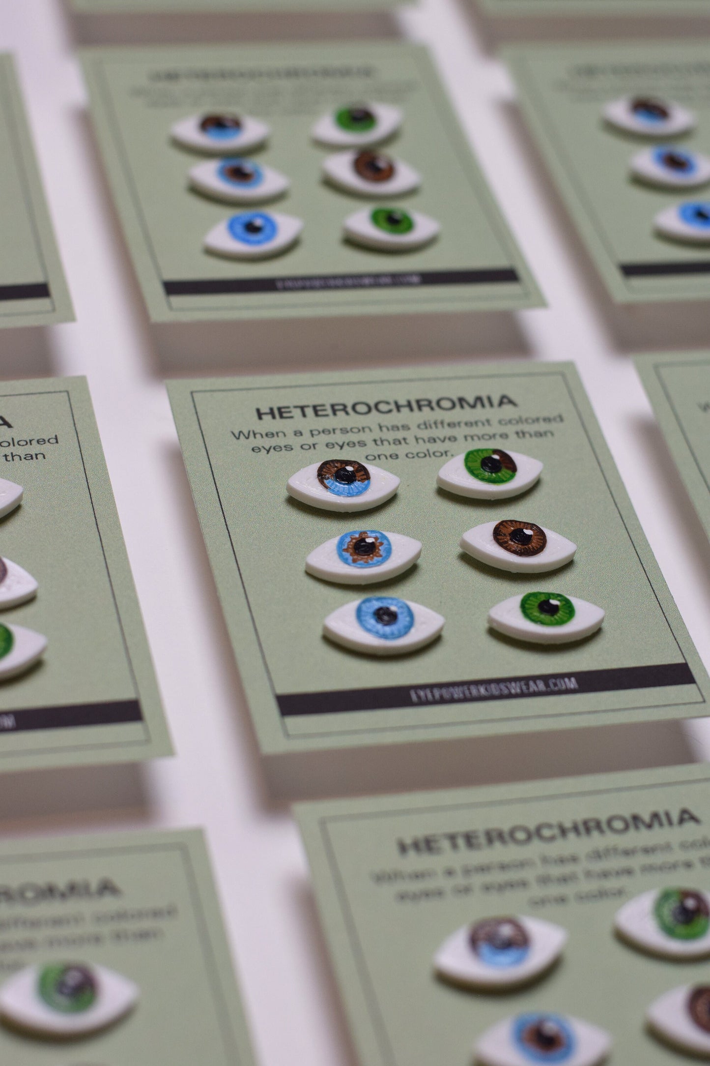 Heterochromia eye stud earrings, optometry earrings, eye doctor earrings, earring stud pack