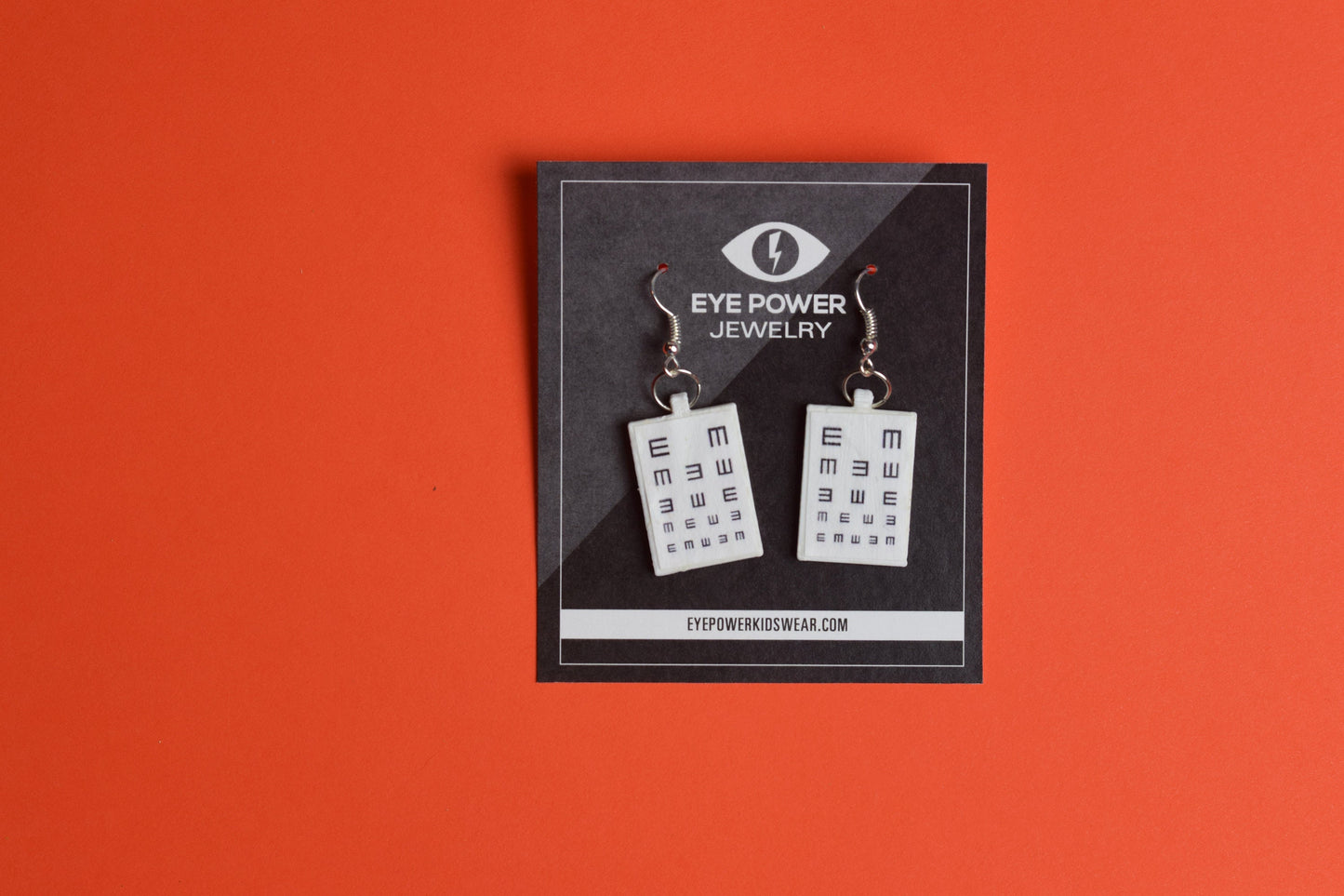 Tumbling E Chart Earrings, Optometry Earrings, Eye chart Earrings