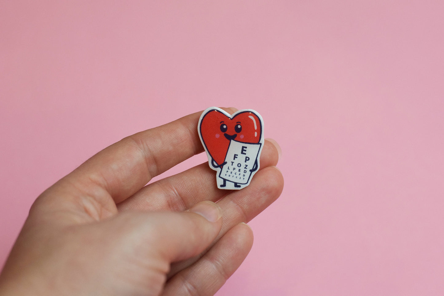 Valentines eye chart pin, brooch, Optometry Gift, Optometrist, Eye Dr Gift, Glasses pin, Optometrist valentine, Eye doctor valentine gift