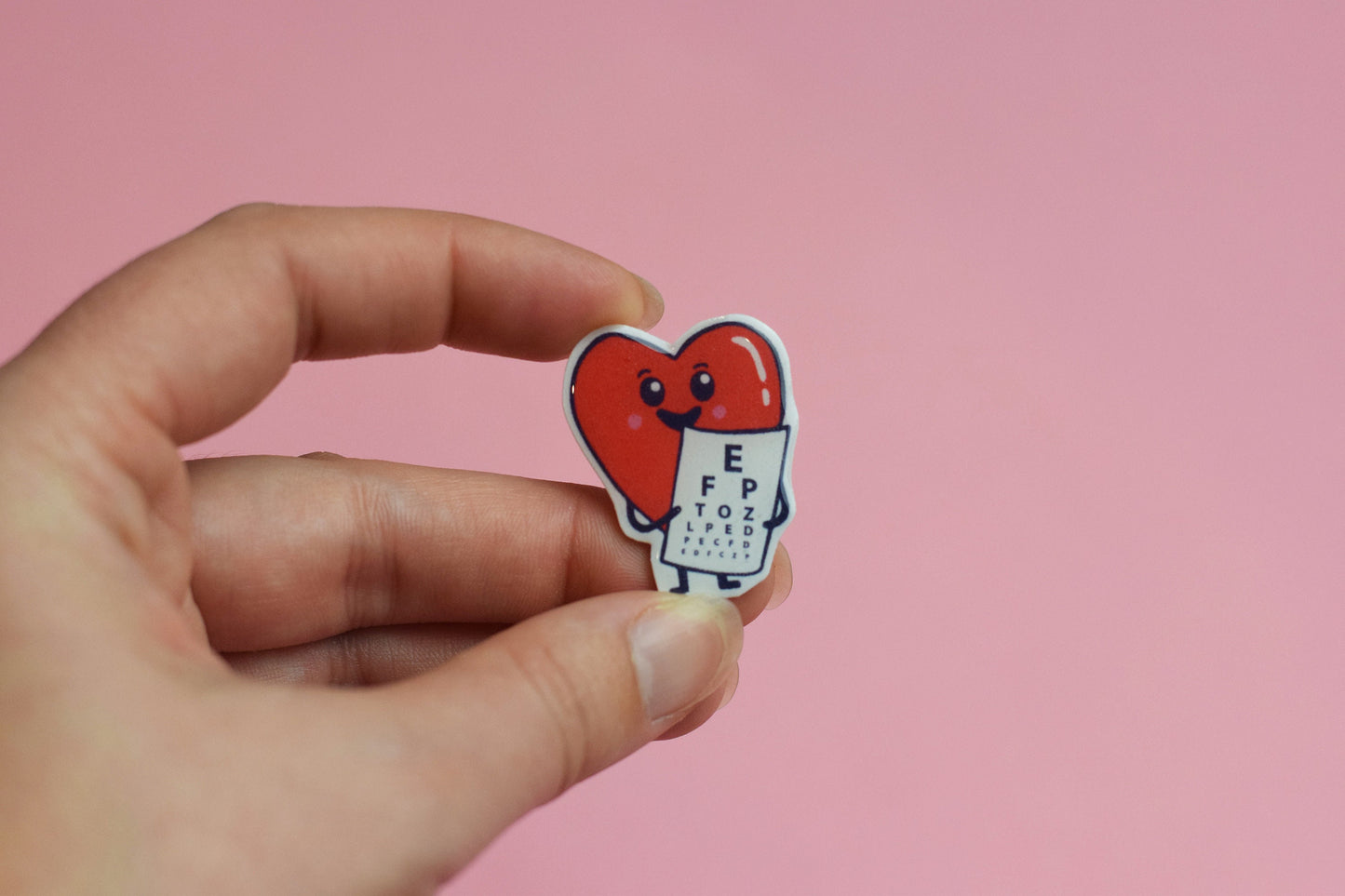 Valentines eye chart pin, brooch, Optometry Gift, Optometrist, Eye Dr Gift, Glasses pin, Optometrist valentine, Eye doctor valentine gift