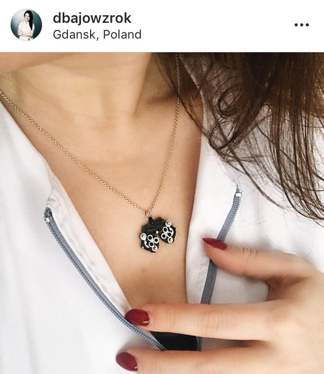 Phoropter pendant necklace