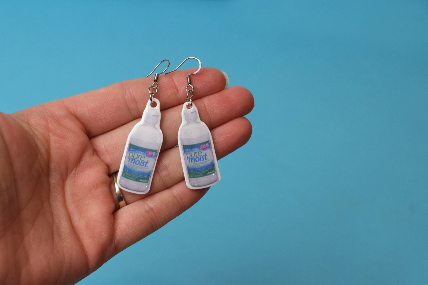 Contact solution earrings, Optometry Earrings, Optometry Gift, Optometrist, Eye Dr Gift, Eye, Doctor,