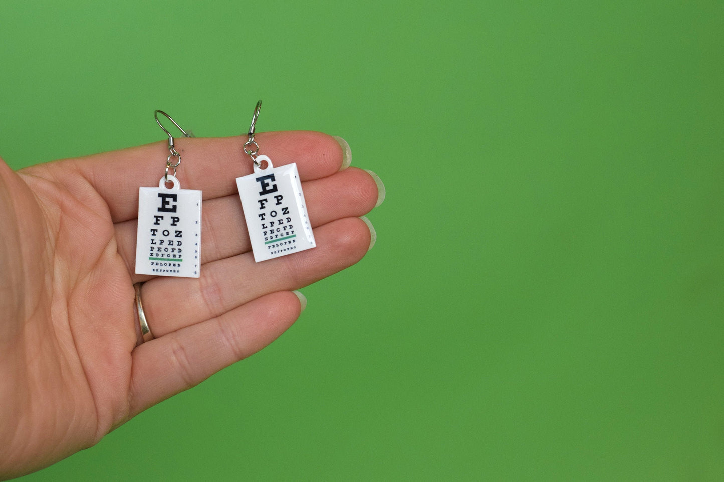 Eye Chart Earrings, Snellen Eye Chart Jewelry, Optometry earrings, optometry jewelry, Optometrist gift, Eye doctor, Eye chart, Eye Power