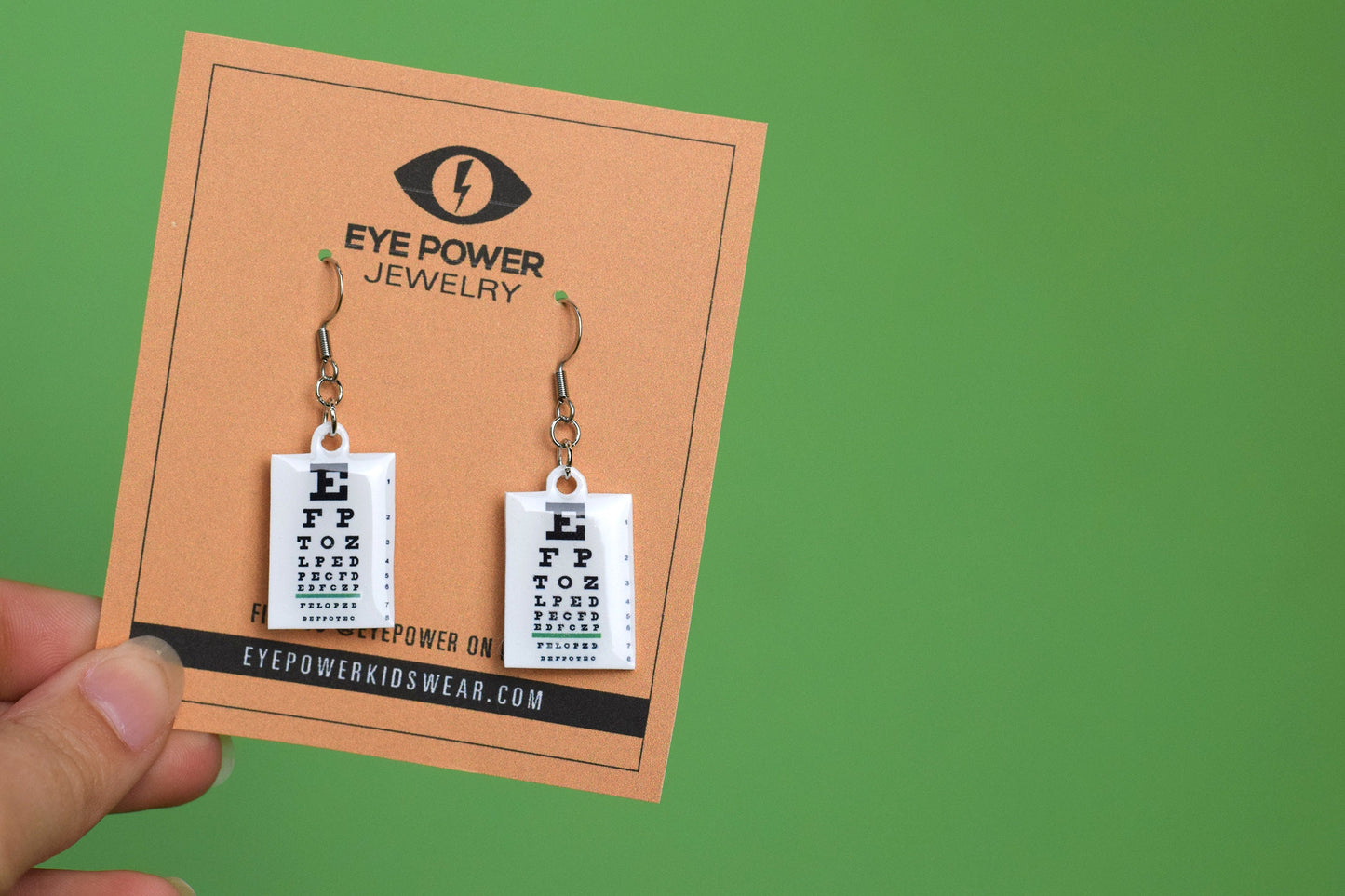 Eye Chart Earrings, Snellen Eye Chart Jewelry, Optometry earrings, optometry jewelry, Optometrist gift, Eye doctor, Eye chart, Eye Power