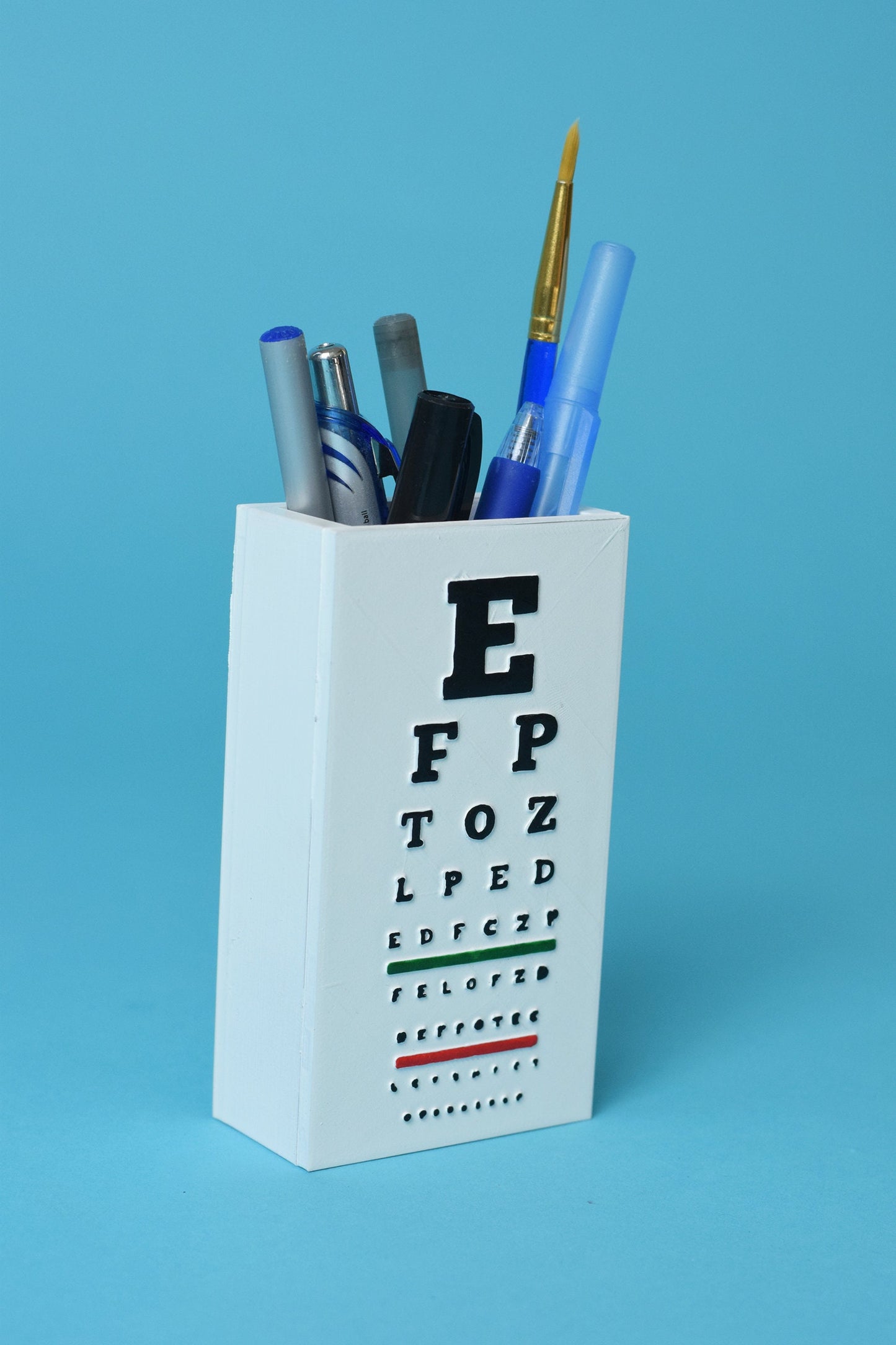 Snellen Eye Chart Pen Holder, Hand made, optometry pen holder, Optometry gift, Optometrist, Eye doctor gift, Eye chart, Eye Power