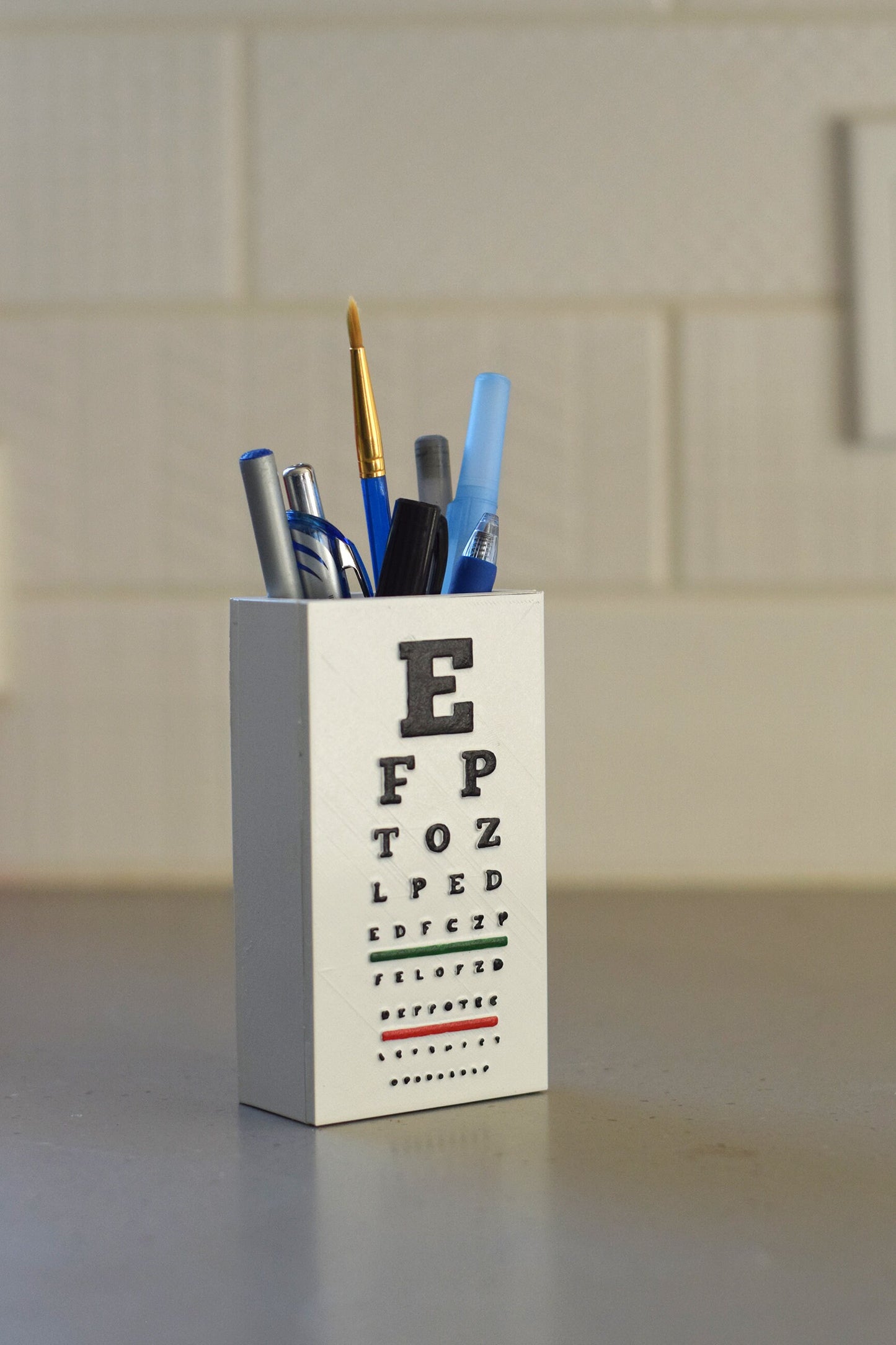 Snellen Eye Chart Pen Holder, Hand made, optometry pen holder, Optometry gift, Optometrist, Eye doctor gift, Eye chart, Eye Power