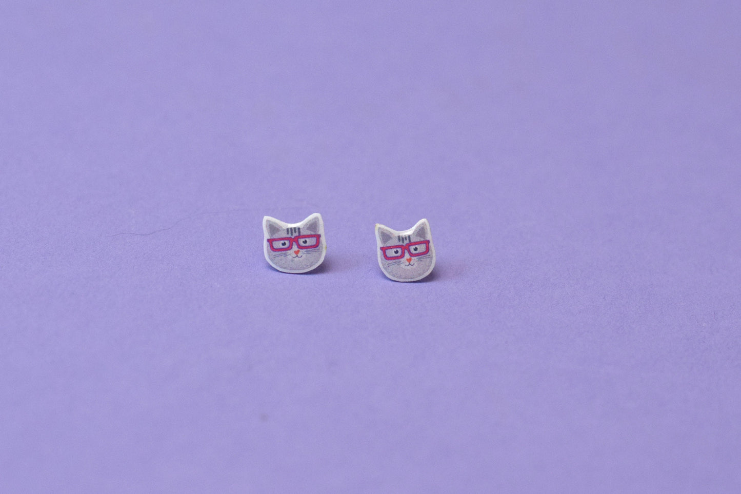 Small Glasses Cat Stud earrings, Optometry Gift, Optometrist, Eye Dr Gift, Eye, Doctor, Eye Glasses, Kids glasses gift
