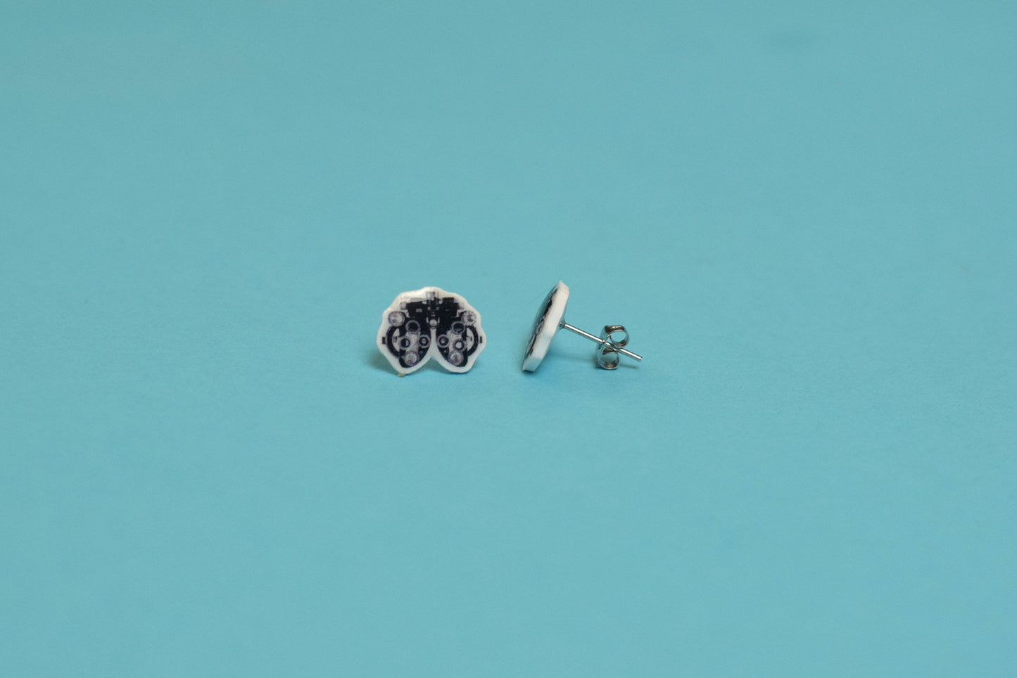 Tiny Phoropter stud earrings, Optometry Tool Earrings, Optometrist, Eye Dr Gift, Optometry Gift, Eye, Doctor, Hand made, EyePower