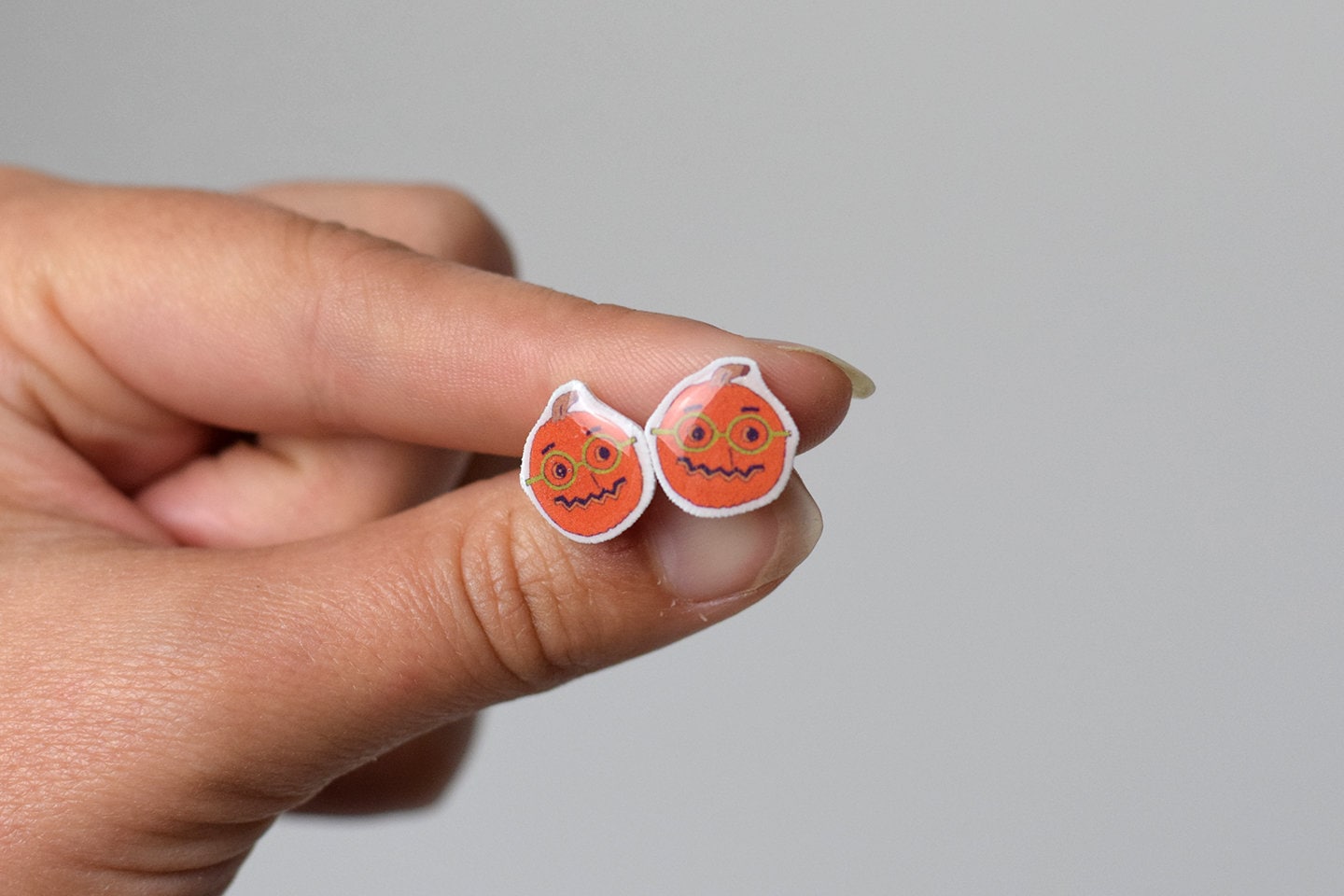 Tiny pumpkin earrings, glasses earring, Optometry Gift, Optometrist, Eye Dr Gift, Halloween earrings, Optometry earrings, Eye Power, Glasses