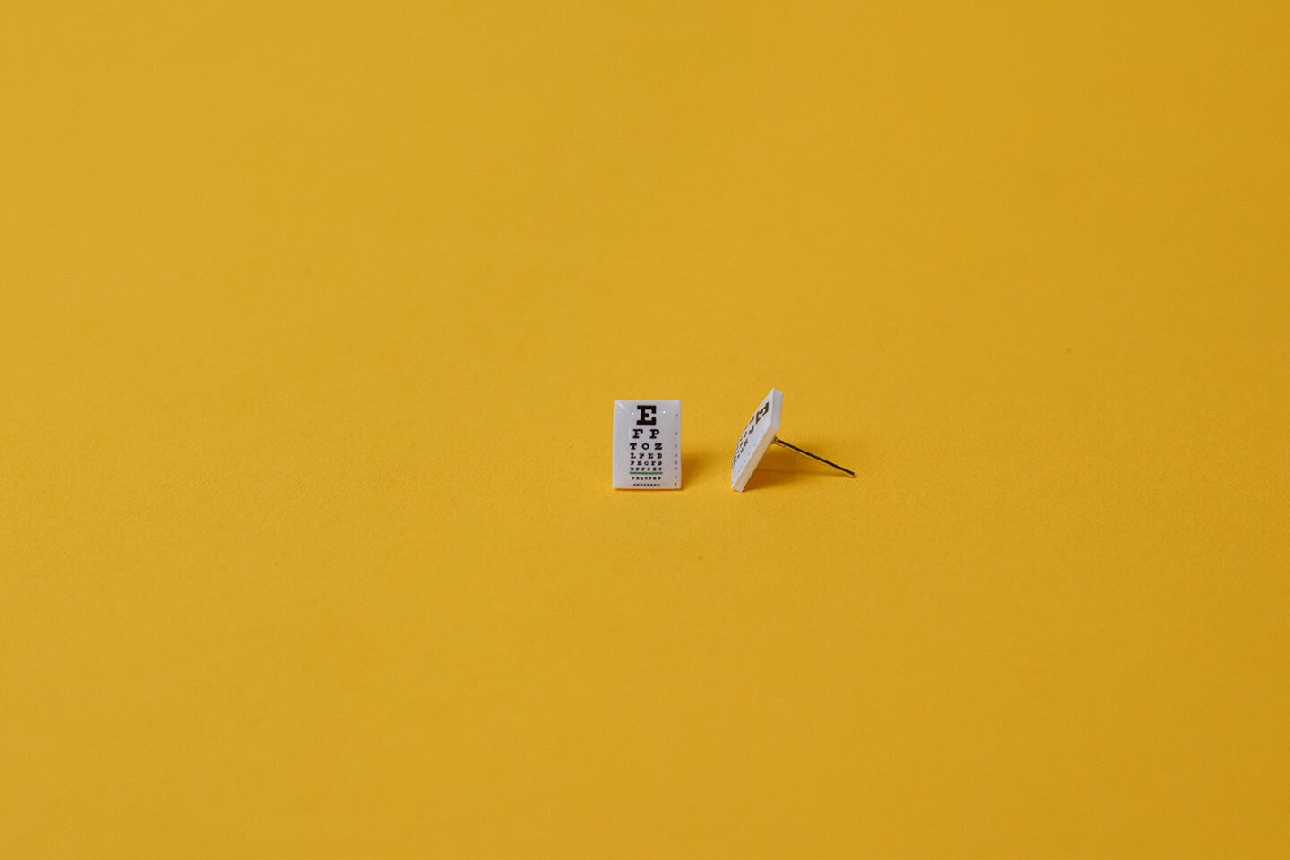 Tiny Eye Chart Stud Earrings, Snellen Eye Chart Jewelry, Optometry earrings, Optometry Jewelry, Optometrist, Optometry gift, Eye power