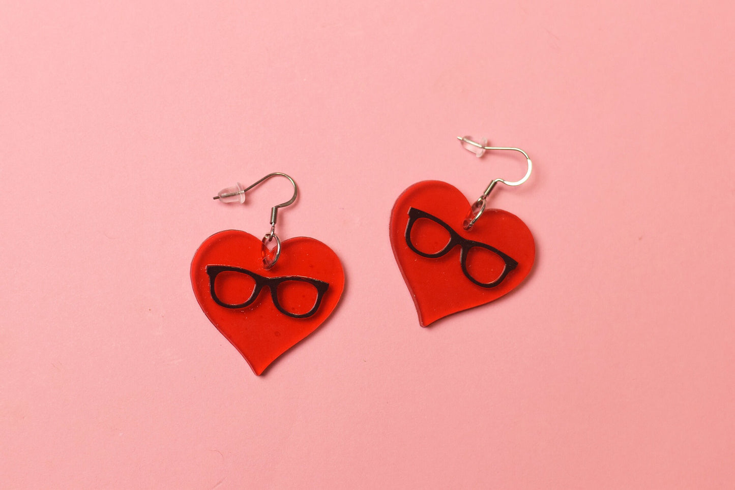 Red Heart Glasses earrings, Optometry Gift, Optometrist, Eye Dr Gift, Glasses, Glasses earrings, eye glasses earrings, glasses valentine