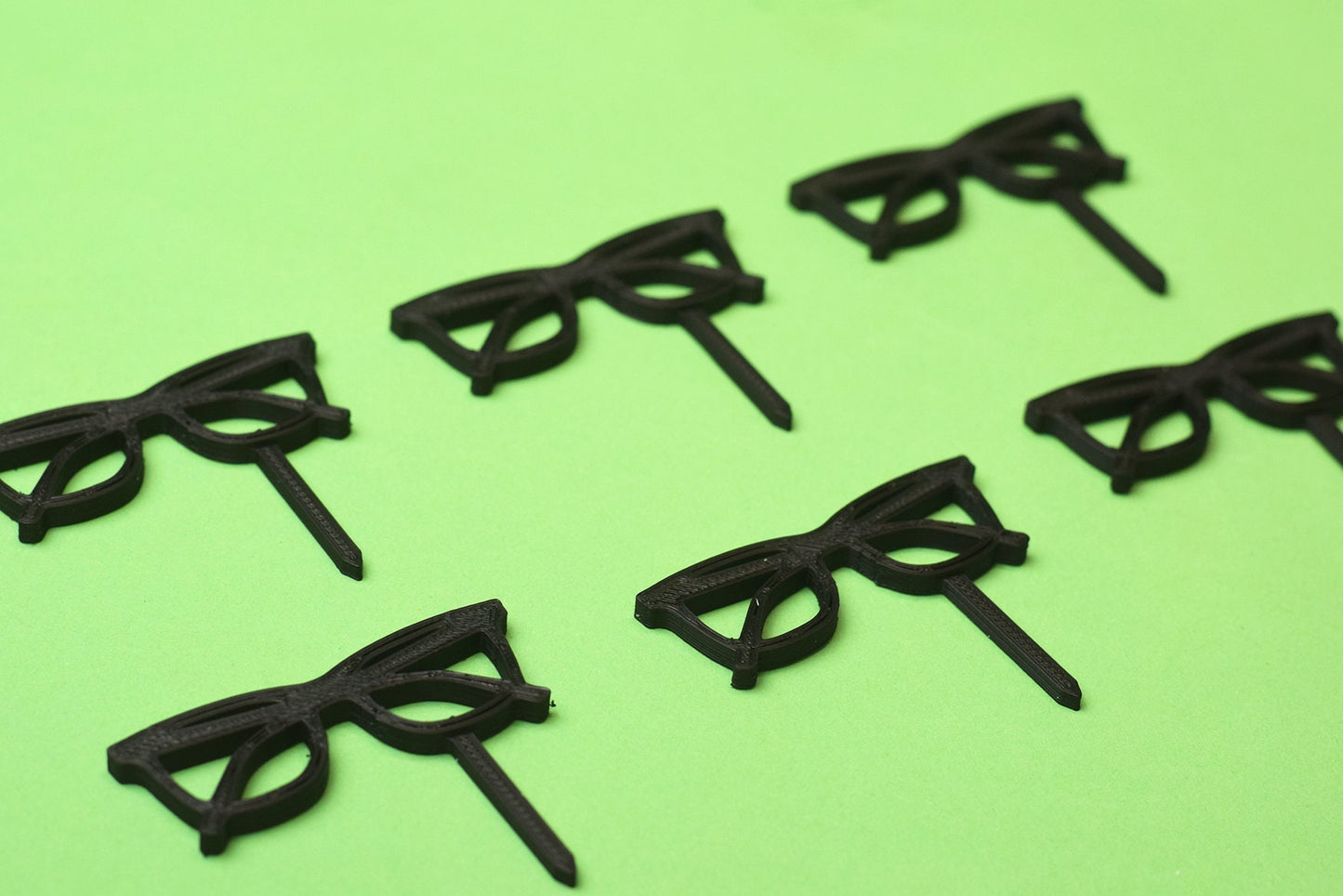 Black Glasses Cupcake toppers, Optometry gift, Glasses party