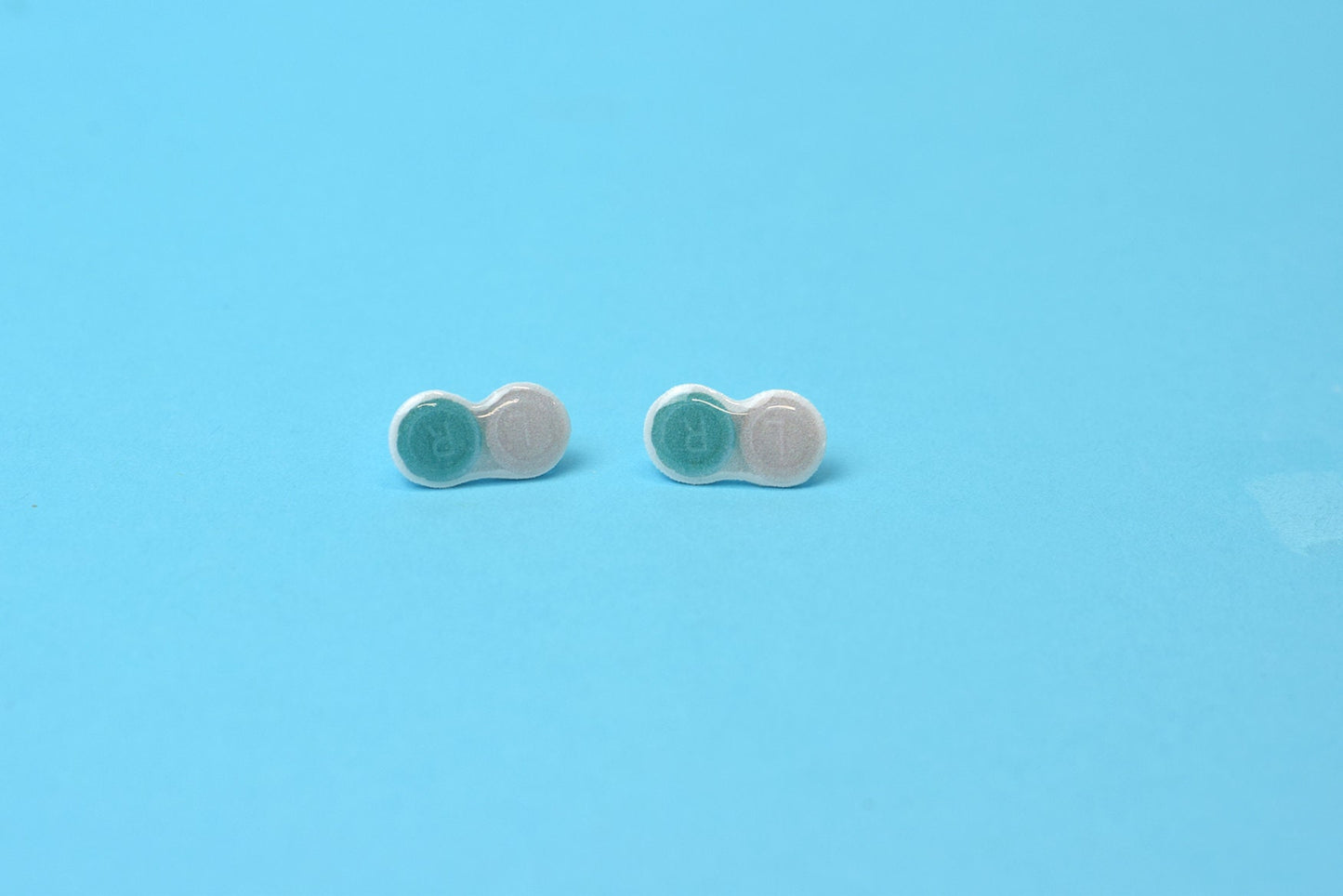 Contact case stud earrings, Optometry Tool Earrings, Optometrist, Eye Dr Gift, Optometry Gift, contact lens, contact specialist, EyePower