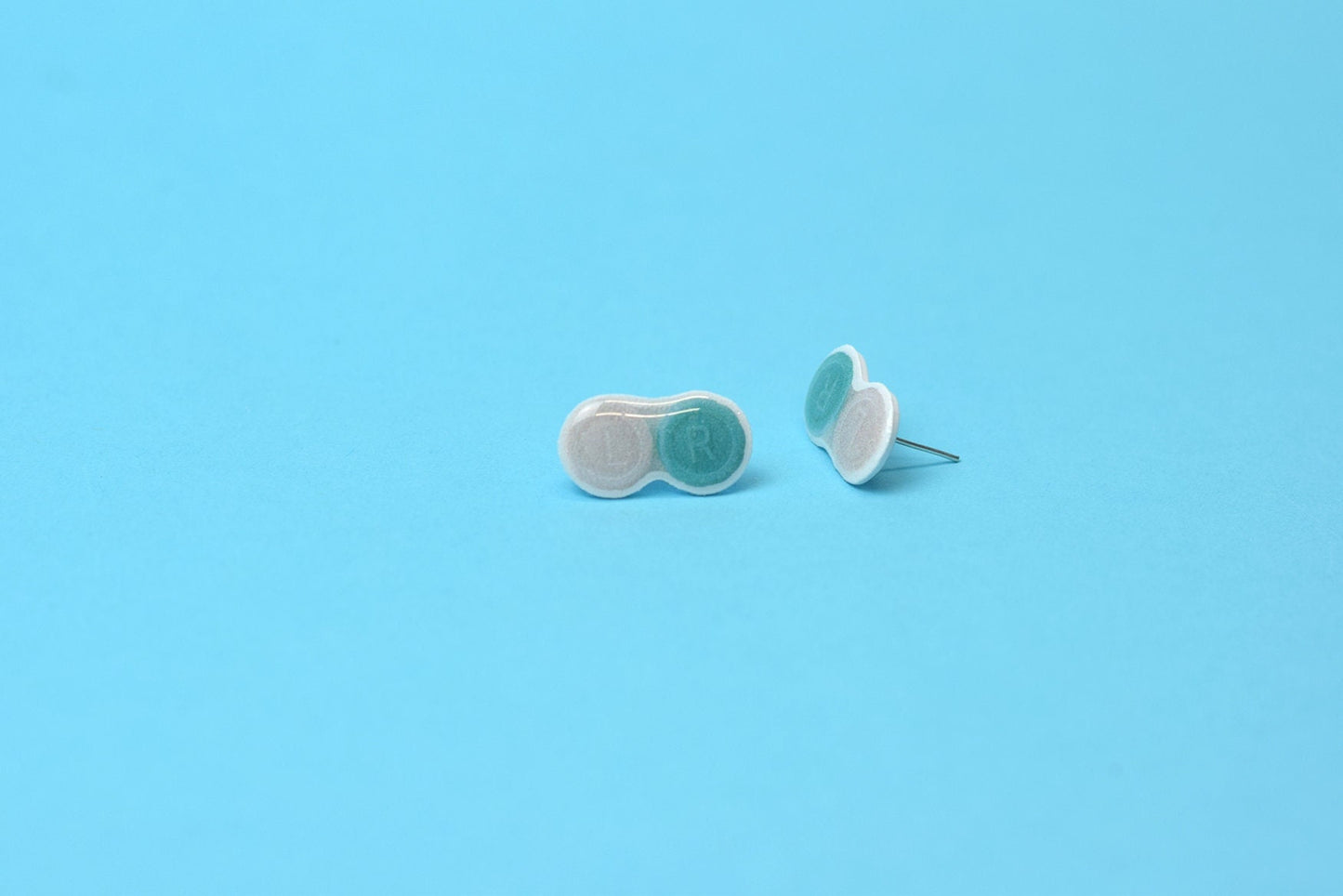 Contact case stud earrings, Optometry Tool Earrings, Optometrist, Eye Dr Gift, Optometry Gift, contact lens, contact specialist, EyePower