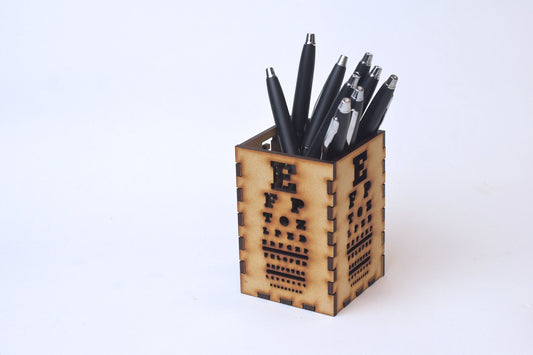 Wood Snellen Eye Chart Pen Holder, Optometry pen holder, Optometry gift, Optometrist, Eye doctor gift, Eye chart, eye pen holder, Eye Power