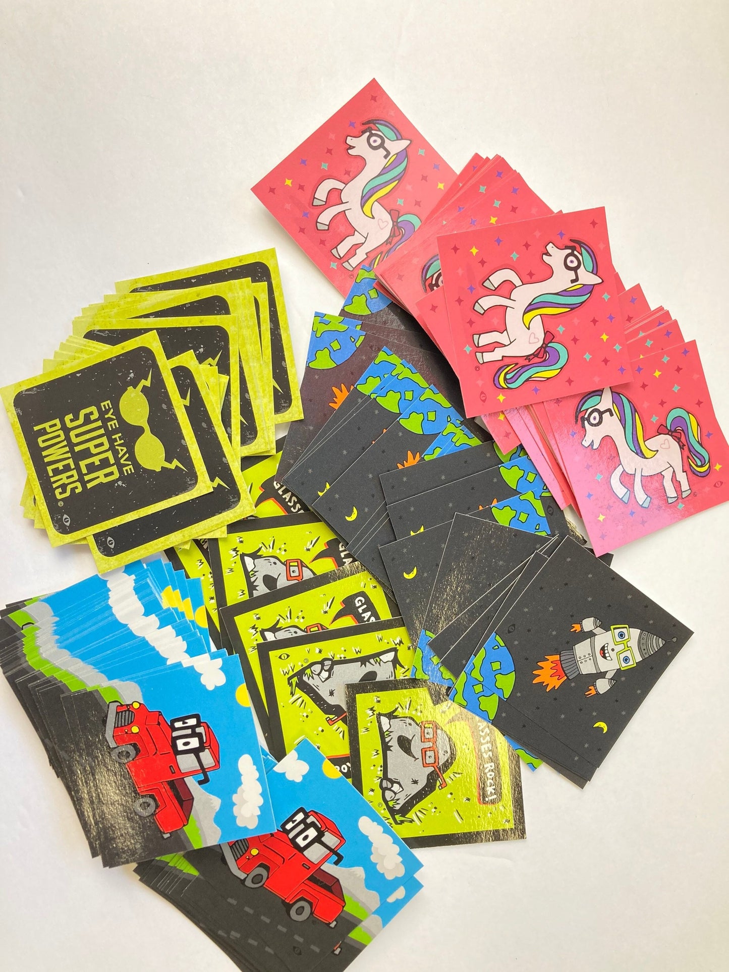 100 pack of Optometry themed stickers, Optometrist, eye doctor, glasses stickers, patient sticker gifts, optical stickers, eye patch sticker