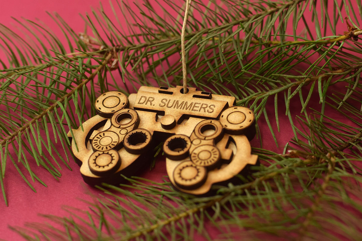 Wood Phoropter Christmas ornament, Optometry ornament, optometrist, Eye doctor, Optometry gift, Phoropter, Custom doctor gift, Eye Power,