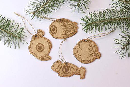 Eye Anatomy Christmas ornament Set of 4, Optometry ornament, optometrist, Eye doctor, Optometry gift, Eye Power, eye ornament, eye gift, eye