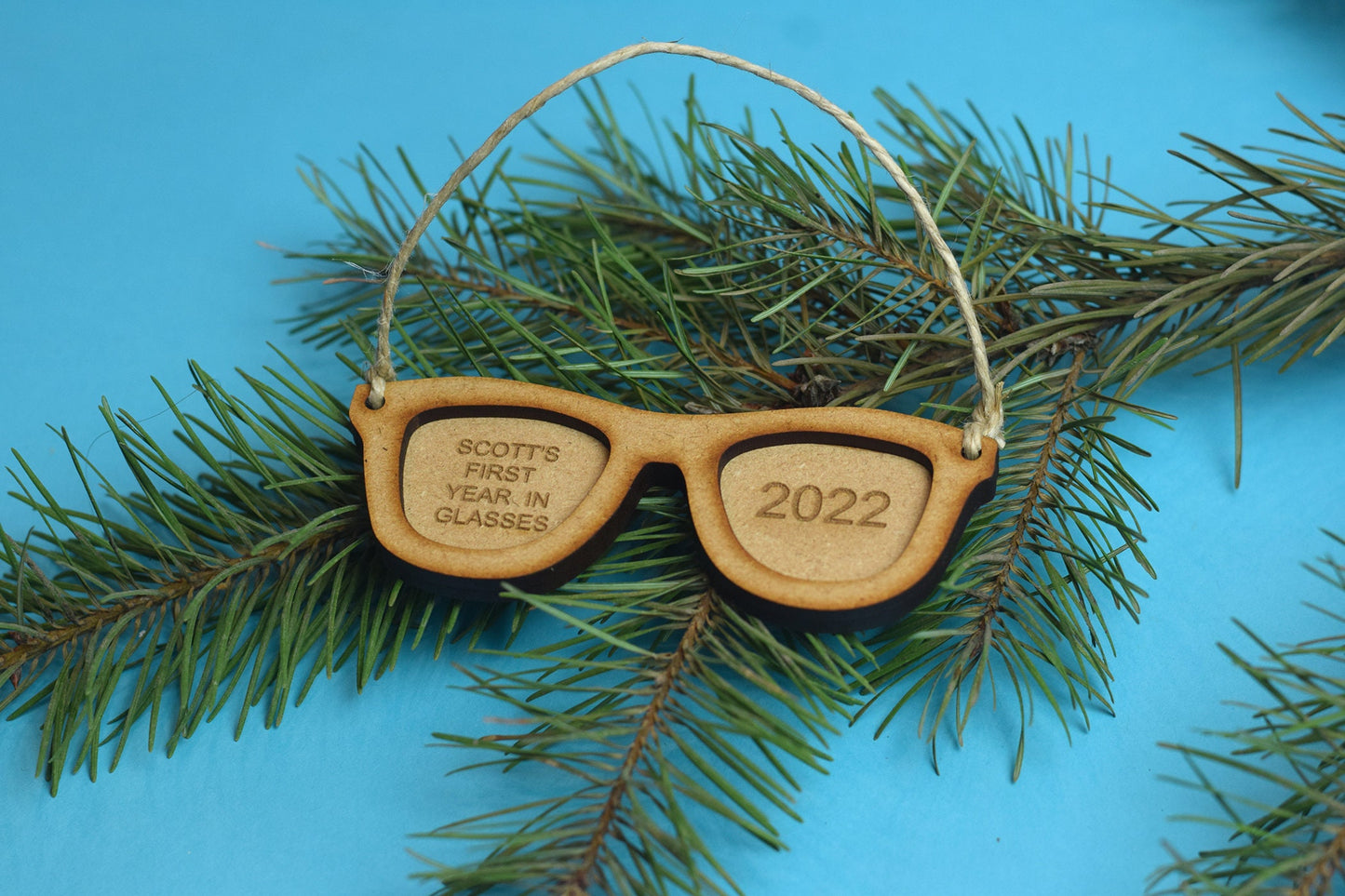 Custom glasses ornament, Kids glasses gift,  eye glasses gift, Amblyopia gift, Optometry ornament, Optometry gift, congenital cataract, Eye