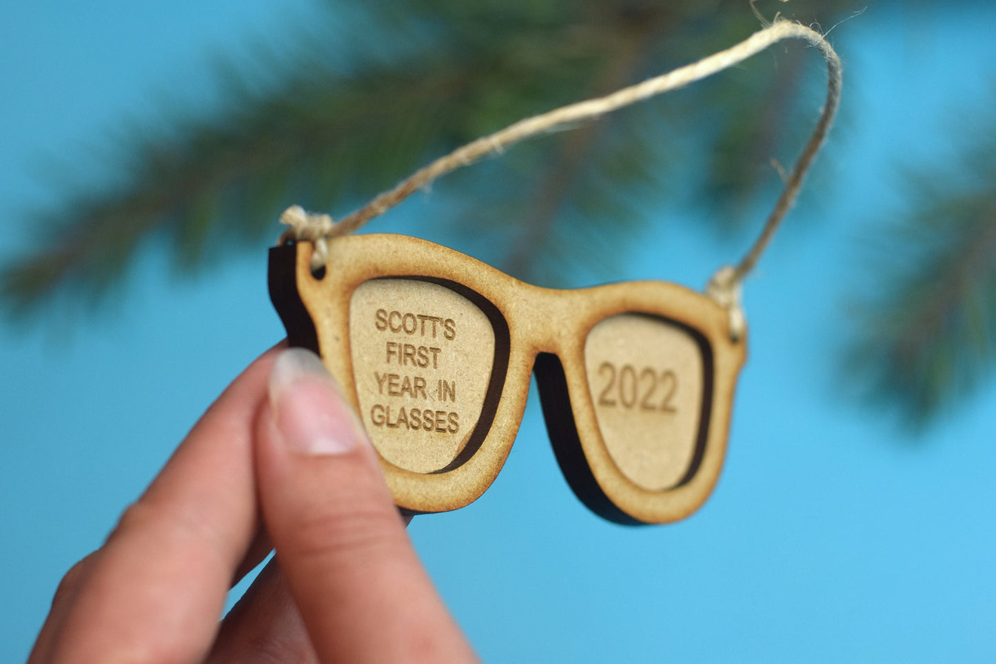 Custom glasses ornament, Kids glasses gift,  eye glasses gift, Amblyopia gift, Optometry ornament, Optometry gift, congenital cataract, Eye