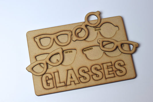 Glasses Wood Puzzle, Optometry gift, Optometrist, Eye doctor, Eye doctor toy, Optometry toy, Eye Power,  glasses gift, eye gift, Glasses toy