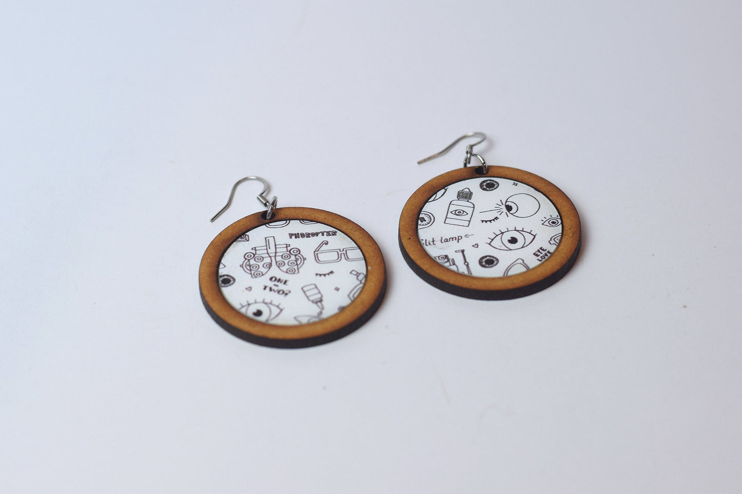 Eye Doctor print earrings, Optometry Gift, Optometrist, Eye Dr Gift, Glasses, Glasses earrings, eye glasses earrings, Glasses valentine, Eye