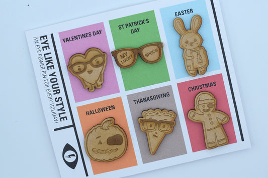 Eye Doctor Holiday pin pack, brooch, Eye Doctor pin, Easter Eye Doctor, Optometry Gift, Optometrist, Eye Dr Gift, Eye, Doctor, Glasses pin,