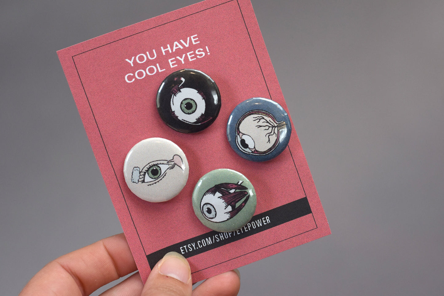 Eye anatomy button pin set, brooch, Optometry Gift, Optometrist, Eye Dr Gift, Eye, Doctor, Glasses pin, Eye gift, eye pin, eye button